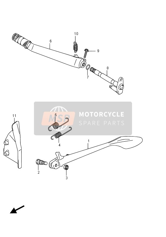 Suzuki VZR1800(BZ) (M1800) INTRUDER 2015 Stand (VZR1800BZ E19) for a 2015 Suzuki VZR1800(BZ) (M1800) INTRUDER