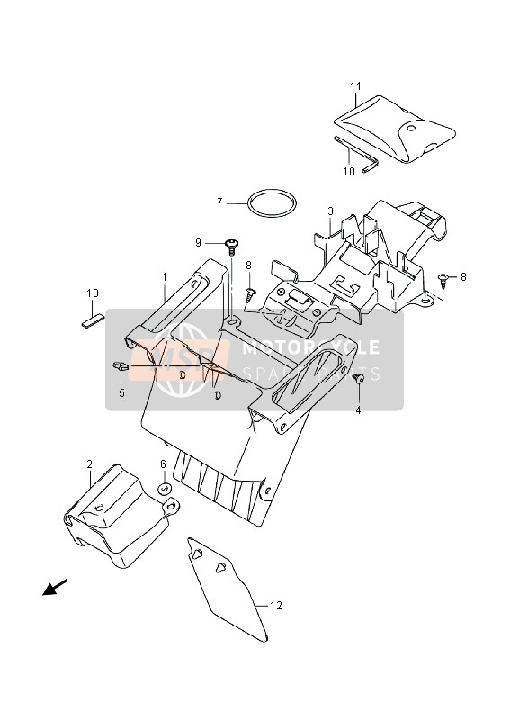 Suzuki DL1000A V-STROM 2014 Poseedor para un 2014 Suzuki DL1000A V-STROM