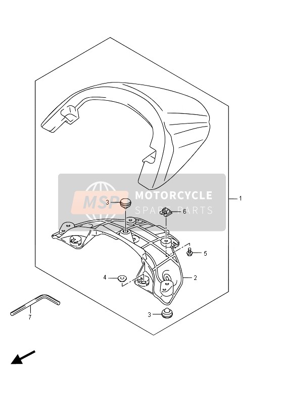 Caja trasera del asiento (VZR1800 E02)