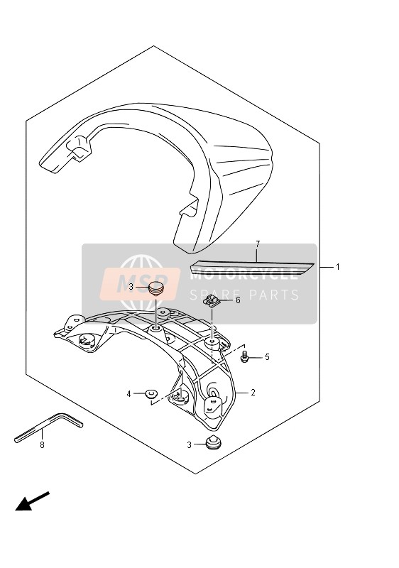 Suzuki VZR1800(BZ) (M1800) INTRUDER 2015 SITZ-HECKKASTEN (VZR1800BZUF E19) für ein 2015 Suzuki VZR1800(BZ) (M1800) INTRUDER