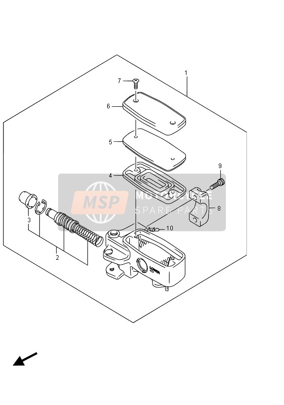 Suzuki VZR1800(BZ) (M1800) INTRUDER 2015 Front Master Cylinder (VZR1800 E19) for a 2015 Suzuki VZR1800(BZ) (M1800) INTRUDER