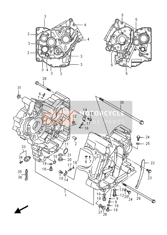 Suzuki DL650XA V-STROM 2015 Carter voor een 2015 Suzuki DL650XA V-STROM