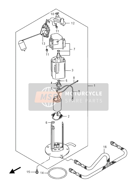 Suzuki DL650XA V-STROM 2015 KRAFTSTOFFPUMPE für ein 2015 Suzuki DL650XA V-STROM