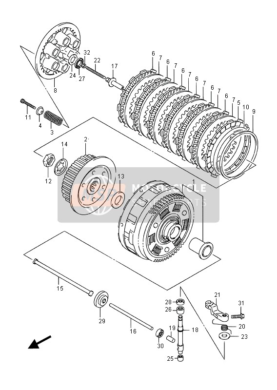 Suzuki DL650XA V-STROM 2015 Clutch for a 2015 Suzuki DL650XA V-STROM