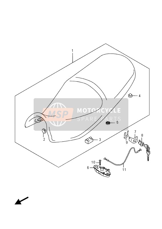 Suzuki DL650XA V-STROM 2015 Asiento para un 2015 Suzuki DL650XA V-STROM