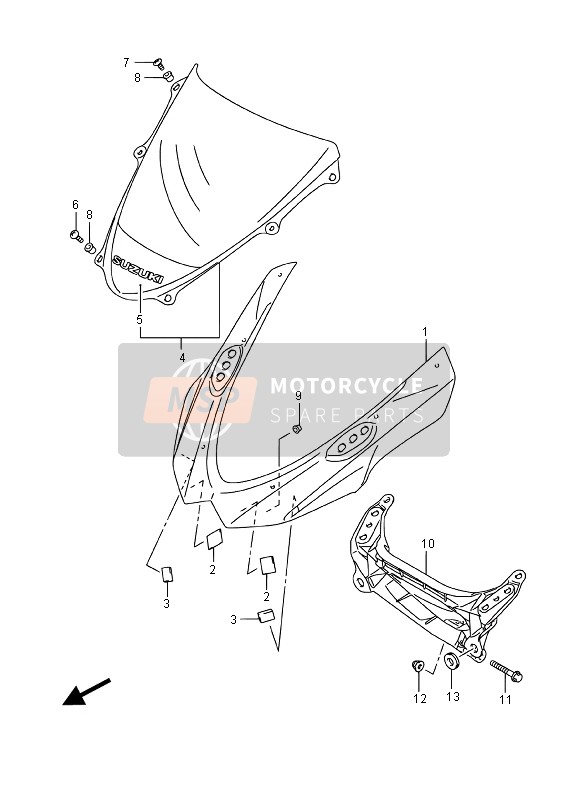 Suzuki GSX-R1000A 2015 Cowling Body for a 2015 Suzuki GSX-R1000A