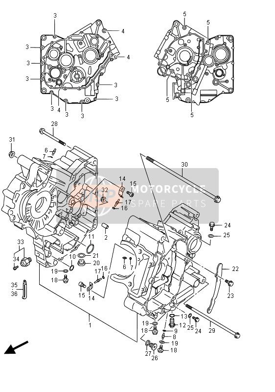 Suzuki DL650A(XT) V-STROM 2016 Caja Del Cigüeñal para un 2016 Suzuki DL650A(XT) V-STROM