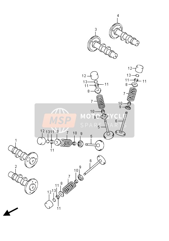 Suzuki DL650A(XT) V-STROM 2016 Camshaft & Valve for a 2016 Suzuki DL650A(XT) V-STROM