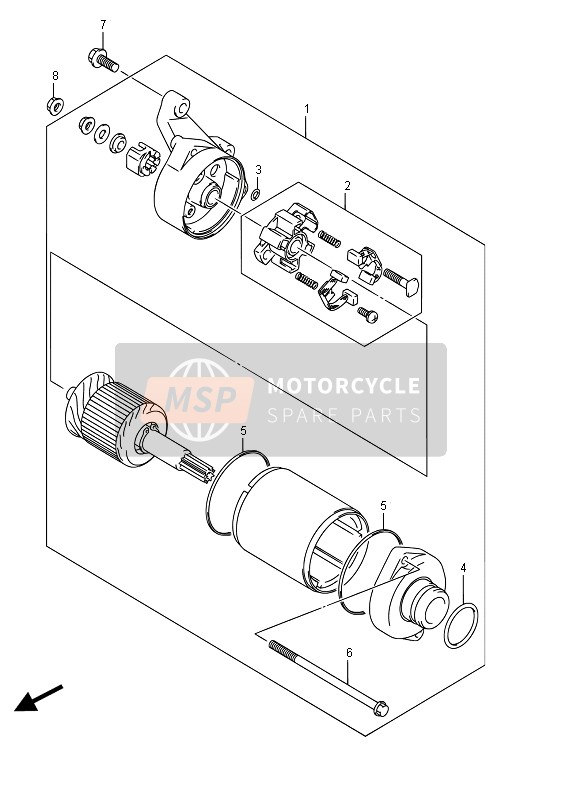 Suzuki DL650A(XT) V-STROM 2016 Comenzando Motor para un 2016 Suzuki DL650A(XT) V-STROM