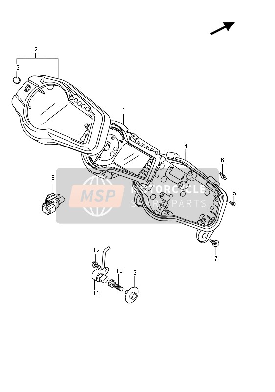 Suzuki DL650A(XT) V-STROM 2016 TACHOMETER für ein 2016 Suzuki DL650A(XT) V-STROM