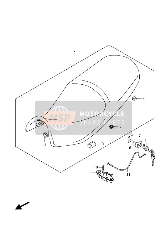 Suzuki DL650A(XT) V-STROM 2016 Posto A Sedere (DL650A) per un 2016 Suzuki DL650A(XT) V-STROM