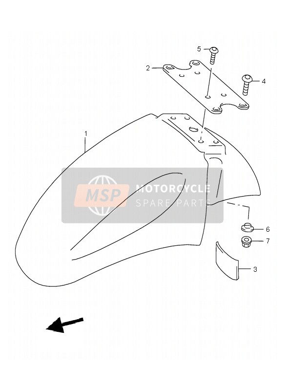 5311108F00Y4E, Parafango Anteriore, Suzuki, 0