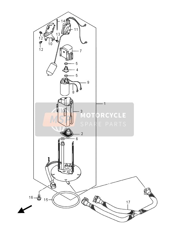 Suzuki DL1000A V-STROM 2016 KRAFTSTOFFPUMPE für ein 2016 Suzuki DL1000A V-STROM