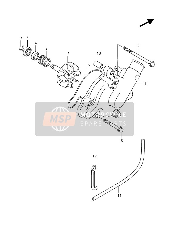 Suzuki DL1000A V-STROM 2016 Pompe à eau pour un 2016 Suzuki DL1000A V-STROM