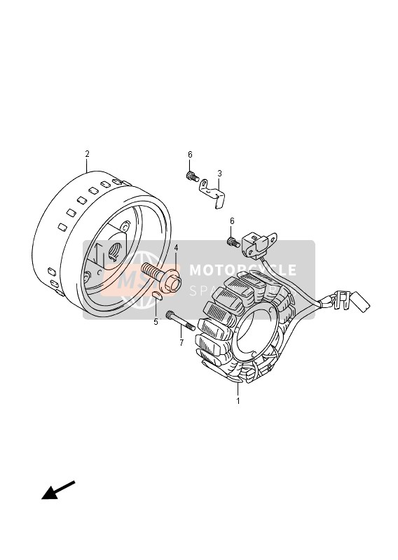 Suzuki DL1000A V-STROM 2016 Aimants pour un 2016 Suzuki DL1000A V-STROM