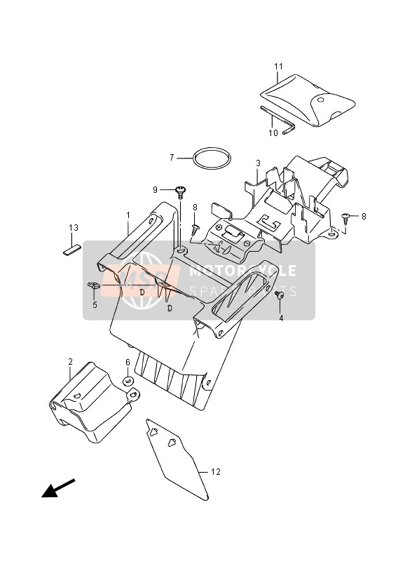 Suzuki DL1000A V-STROM 2016 Holder for a 2016 Suzuki DL1000A V-STROM