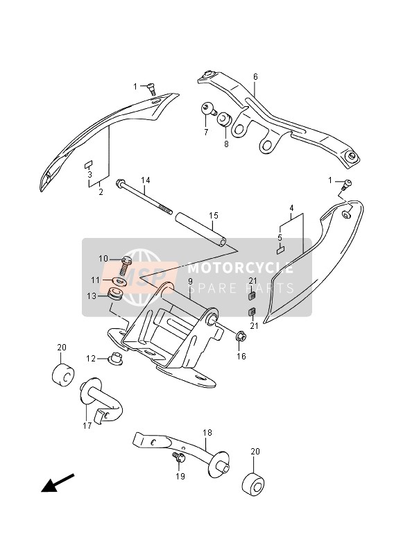 Suzuki DL1000A V-STROM 2016 Front Bracket for a 2016 Suzuki DL1000A V-STROM