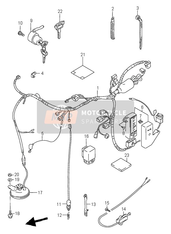 Suzuki VS800 INTRUDER 1996 Wiring Harness for a 1996 Suzuki VS800 INTRUDER