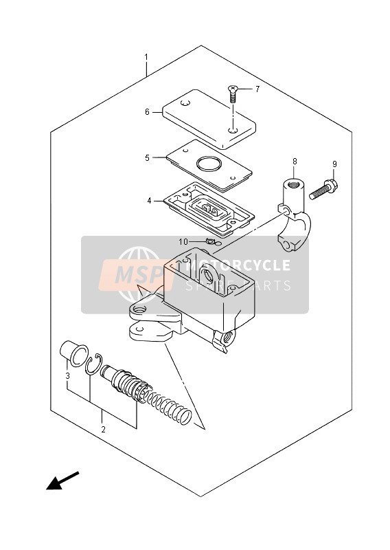 Suzuki DL1000A V-STROM 2016 Front Master Cylinder for a 2016 Suzuki DL1000A V-STROM