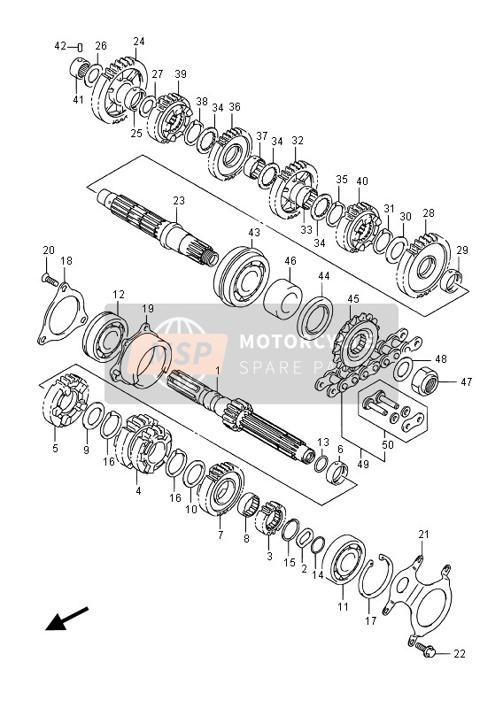 Suzuki GSF1250SA BANDIT 2016 Transmisión para un 2016 Suzuki GSF1250SA BANDIT