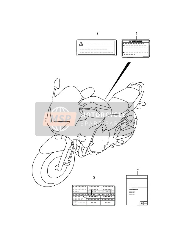 Suzuki GSF1250SA BANDIT 2016 Étiquette pour un 2016 Suzuki GSF1250SA BANDIT