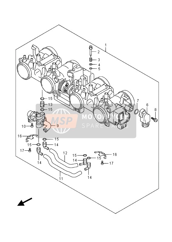 Suzuki GSX1250FA 2016 Throttle Body for a 2016 Suzuki GSX1250FA