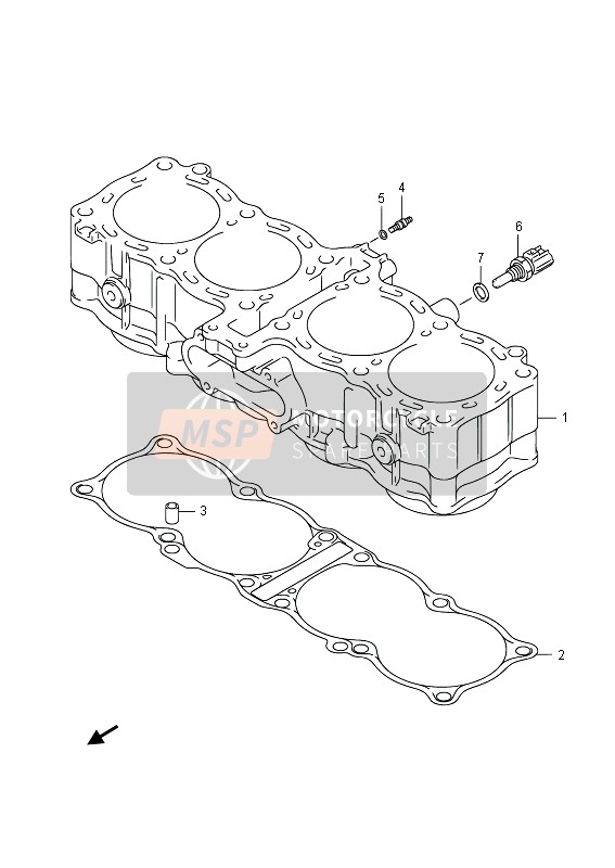 Suzuki GSF1250SA BANDIT 2014 Cylindre pour un 2014 Suzuki GSF1250SA BANDIT