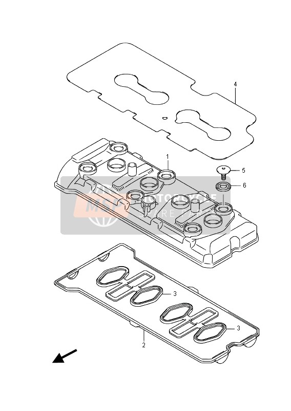 Suzuki GSX-R600 2016 Cubierta de tapa de cilindro para un 2016 Suzuki GSX-R600