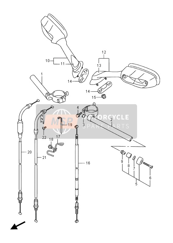 Suzuki GSX-R600 2016 Guidon pour un 2016 Suzuki GSX-R600