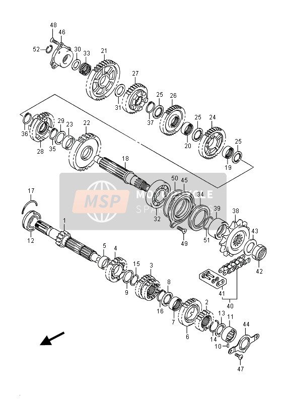 Suzuki GSX-R1000A 2016 Transmission pour un 2016 Suzuki GSX-R1000A