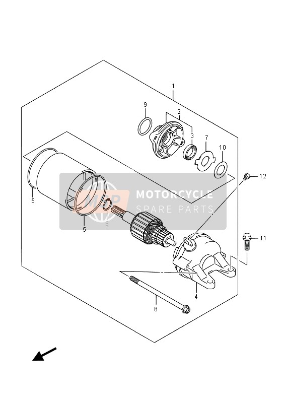 Suzuki GSX-R1000A 2016 Startend Motor voor een 2016 Suzuki GSX-R1000A