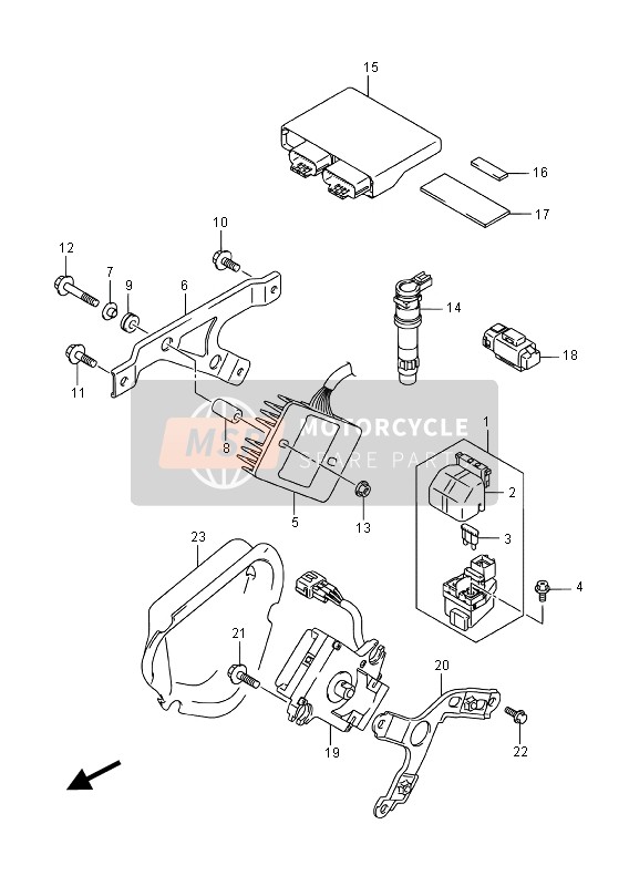 Suzuki GSX-R1000A 2016 Electrical (GSX-R1000UF) for a 2016 Suzuki GSX-R1000A