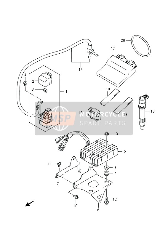 Suzuki GSF1250SA BANDIT 2014 Electrical for a 2014 Suzuki GSF1250SA BANDIT