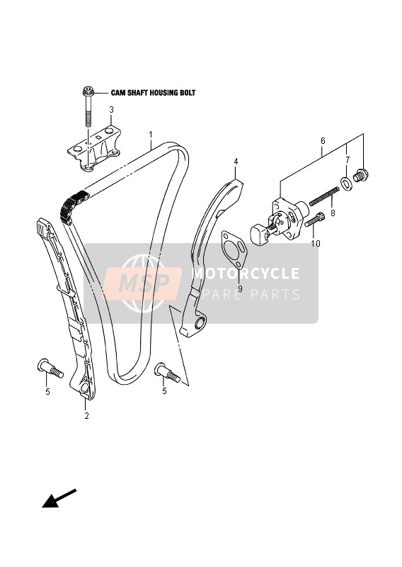 Suzuki GSX-S1000(A) 2016 Cam Chain for a 2016 Suzuki GSX-S1000(A)