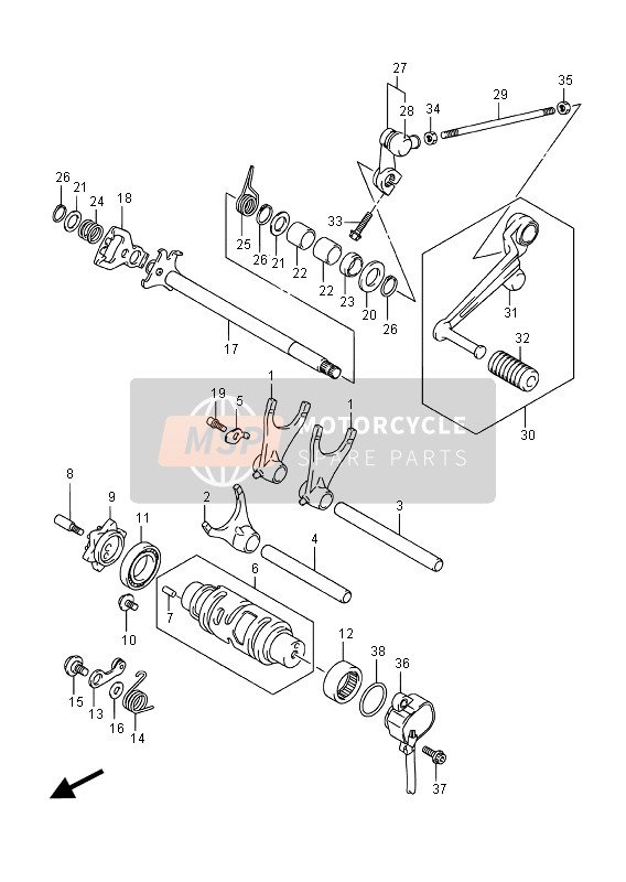 2560004K01, Lever Assy,Gear, Suzuki, 0