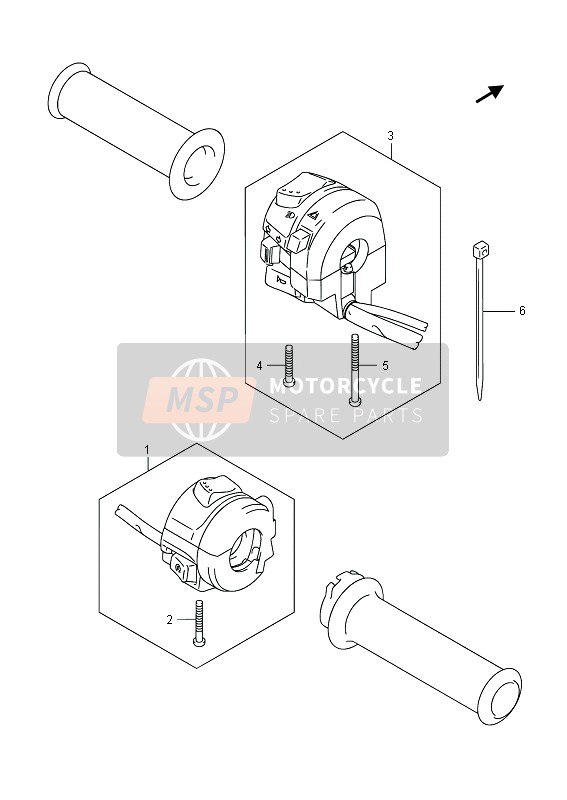 Suzuki GSF1250SA BANDIT 2014 Interruptor de manija para un 2014 Suzuki GSF1250SA BANDIT