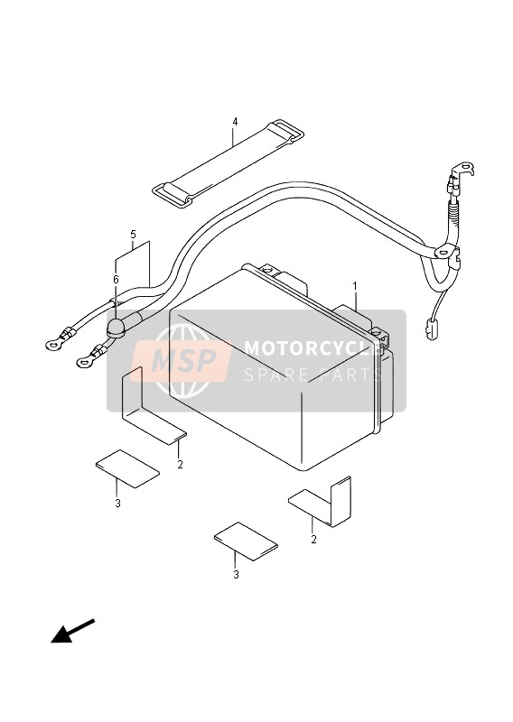 Suzuki GSX-S1000(A) 2016 Batteria (GSX-S1000AUF) per un 2016 Suzuki GSX-S1000(A)