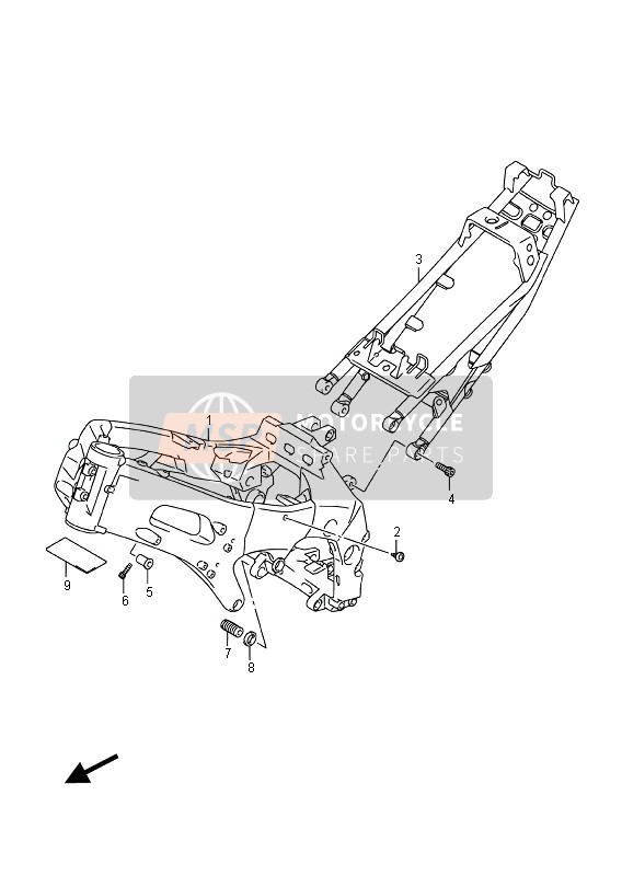 Suzuki GSX-S1000(A) 2016 Frame for a 2016 Suzuki GSX-S1000(A)