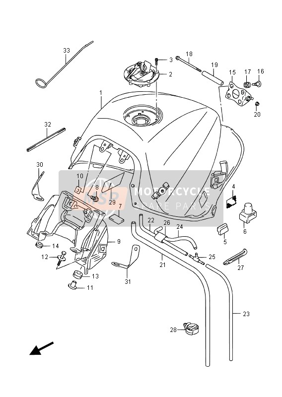 4452104K00, Bracket,Fuel Tank Front, Suzuki, 1