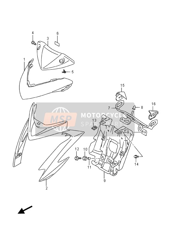 5182104K00YSF, Cubierta, Faro Del., Suzuki, 0