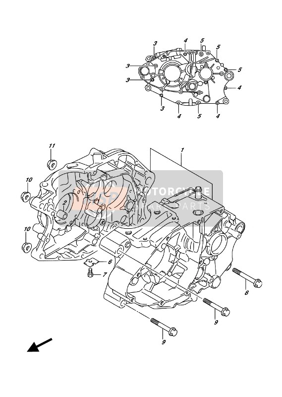 Suzuki RV125 2016 Caja Del Cigüeñal para un 2016 Suzuki RV125