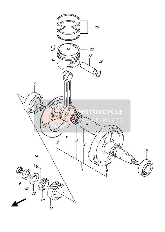 Suzuki RV125 2016 Crankshaft for a 2016 Suzuki RV125