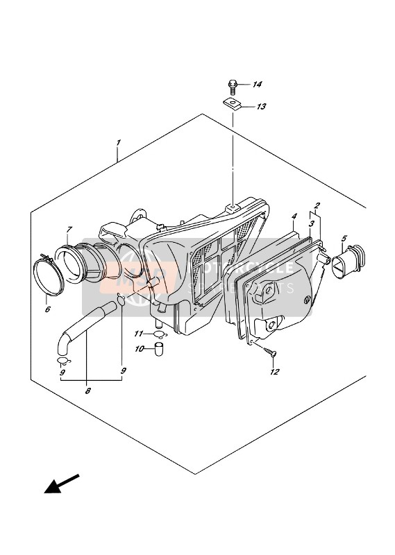 Suzuki RV125 2016 Luchtfilter voor een 2016 Suzuki RV125