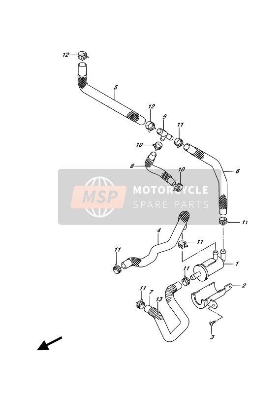 Suzuki RV125 2016 Tuyau de carburant pour un 2016 Suzuki RV125