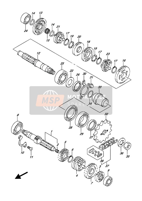 Suzuki RV125 2016 Transmission pour un 2016 Suzuki RV125