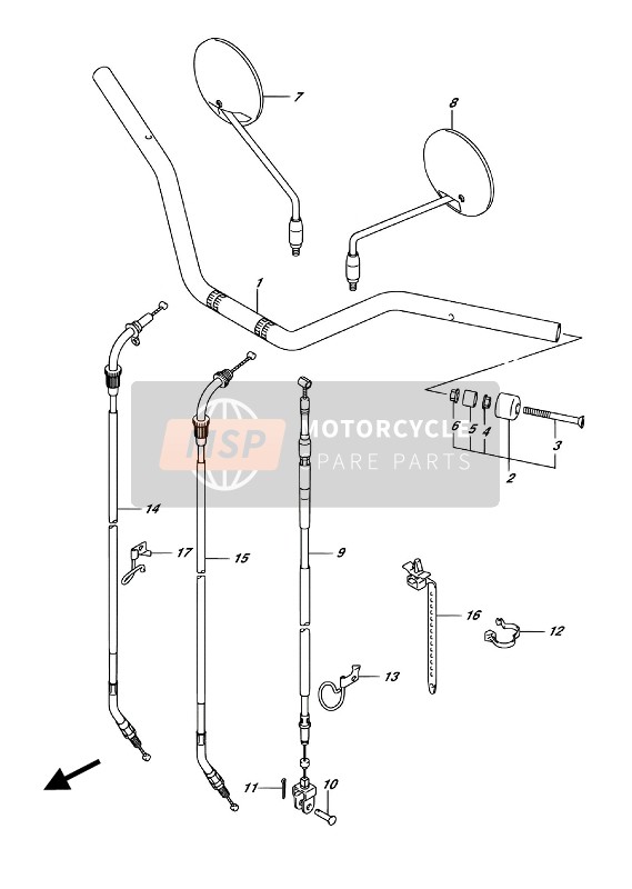 Suzuki RV125 2016 Handlebar for a 2016 Suzuki RV125