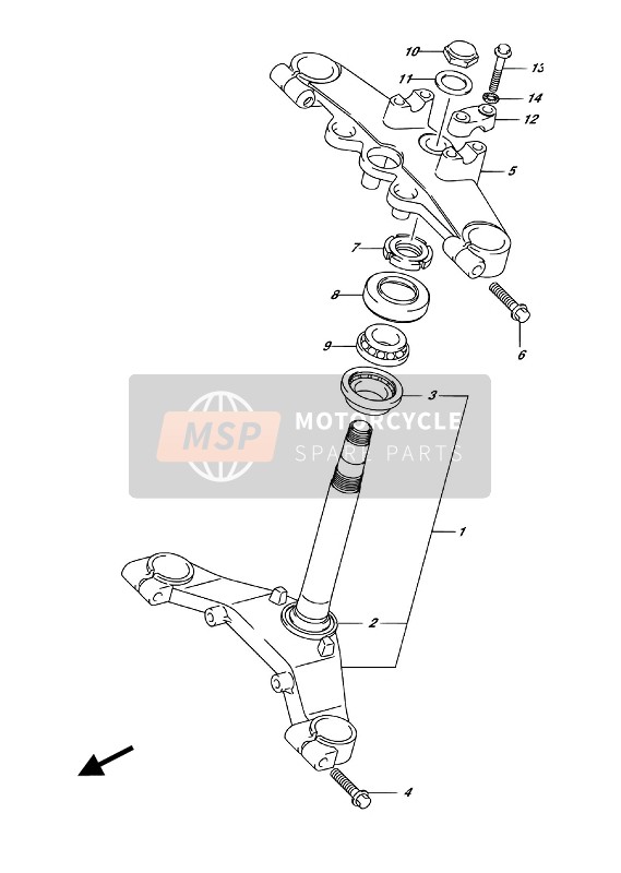 Suzuki RV125 2016 Steering Stem for a 2016 Suzuki RV125