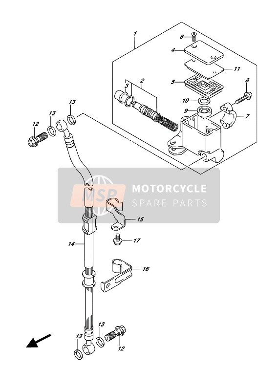 Suzuki RV125 2016 Maître-cylindre avant pour un 2016 Suzuki RV125