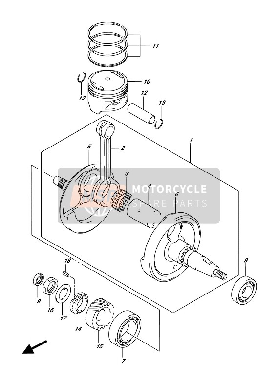 1214042A01, Ring Set, Piston, Suzuki, 0