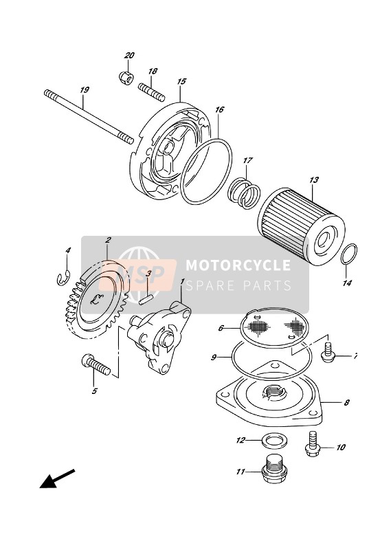 Suzuki RV200 2016 Oil Pump for a 2016 Suzuki RV200